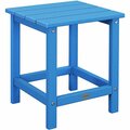 Polywood Long Island 18'' Pacific Blue Side Table 633ECT18PB